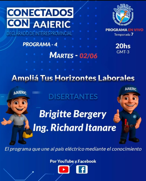 Flyer del programa Conectados con AAIERIC